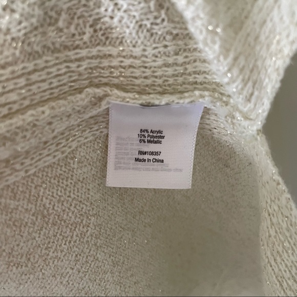 *DONATED* Worthington Women's Sweater | Cream with Shimmer Fabric - Picture 3 of 6